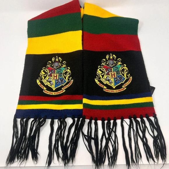Harry Potter Double Embroidered Multi Colored Scarf - Picture 1 of 3